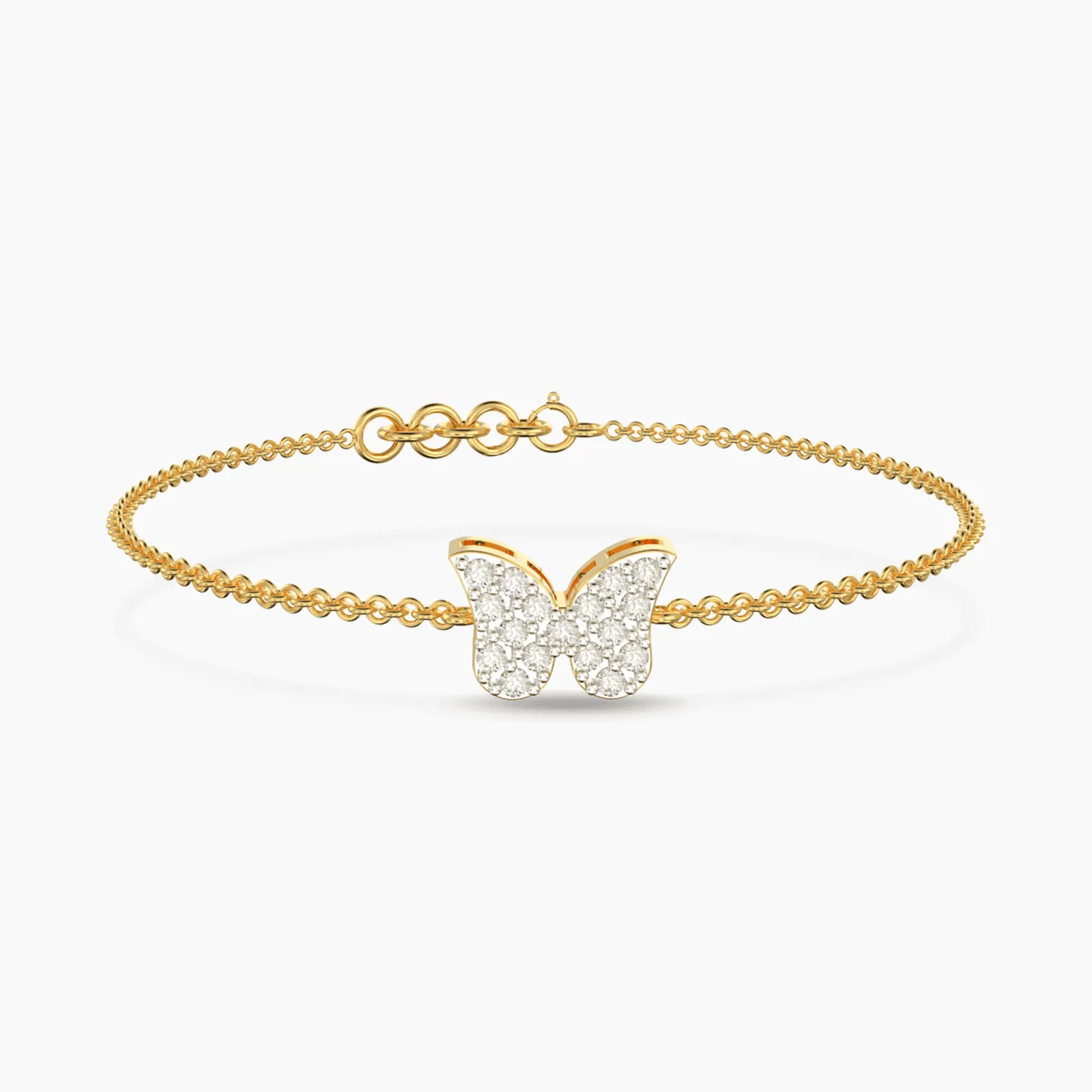 18k Butterfly Diamond Bracelet