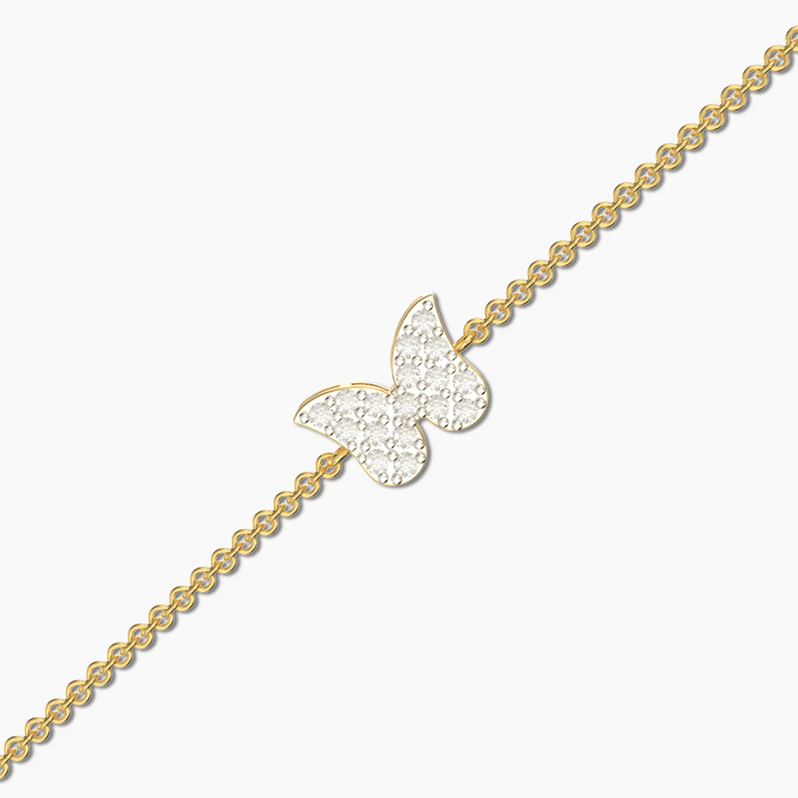 18k Butterfly Diamond Bracelet