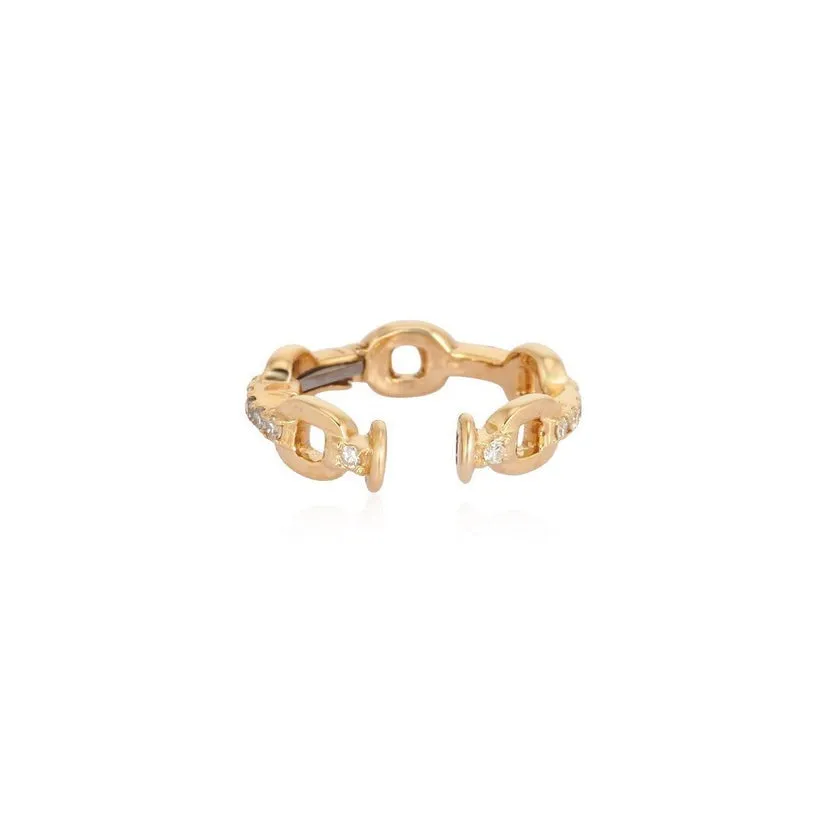 Delicate Diamond Rise Cuff Earrings