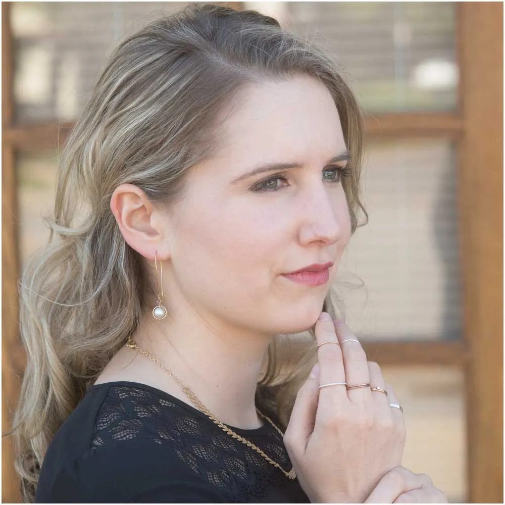 Delicate Golden Circle Earrings