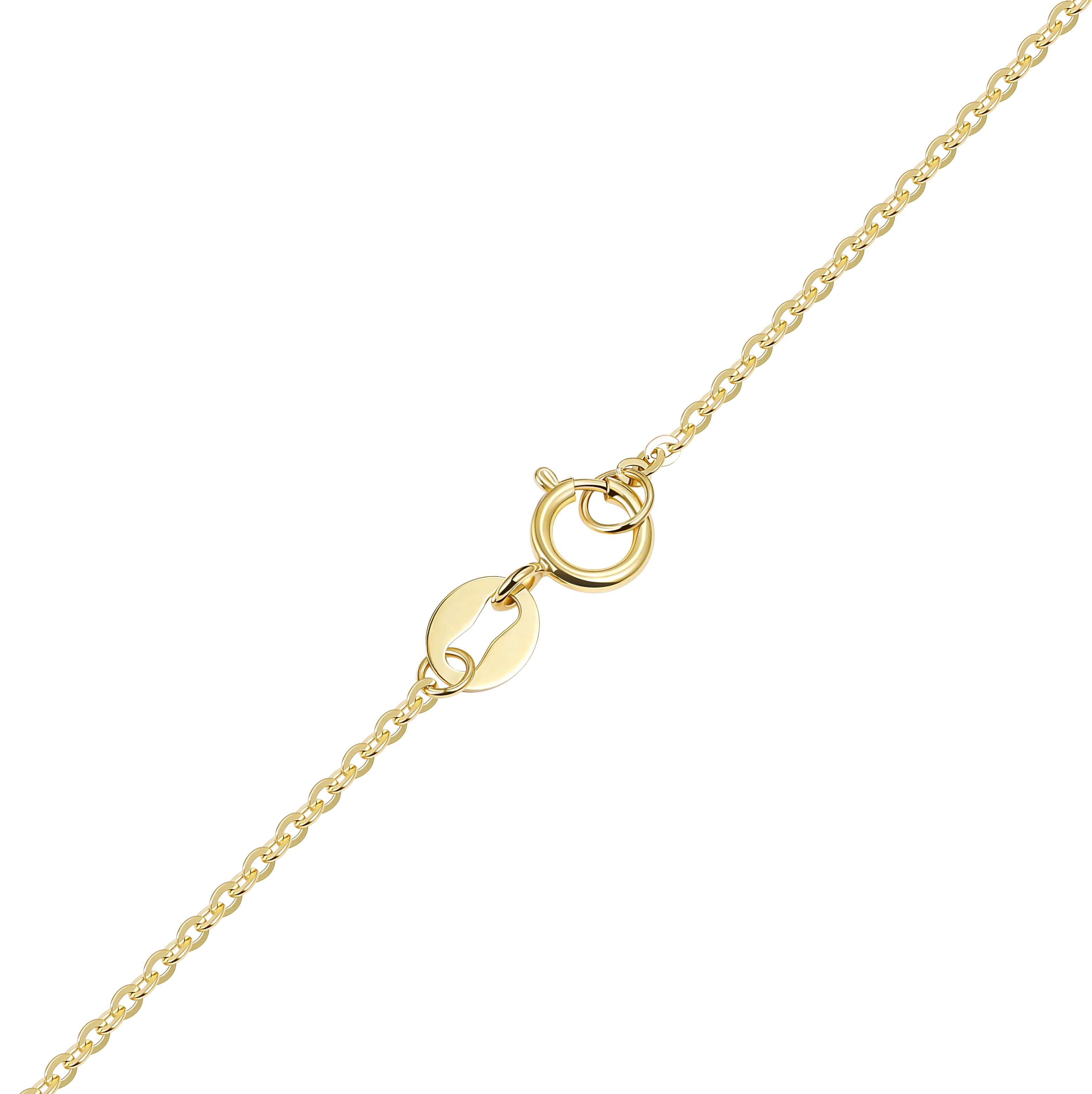 Delicate Moissanite Curved Gold Necklace