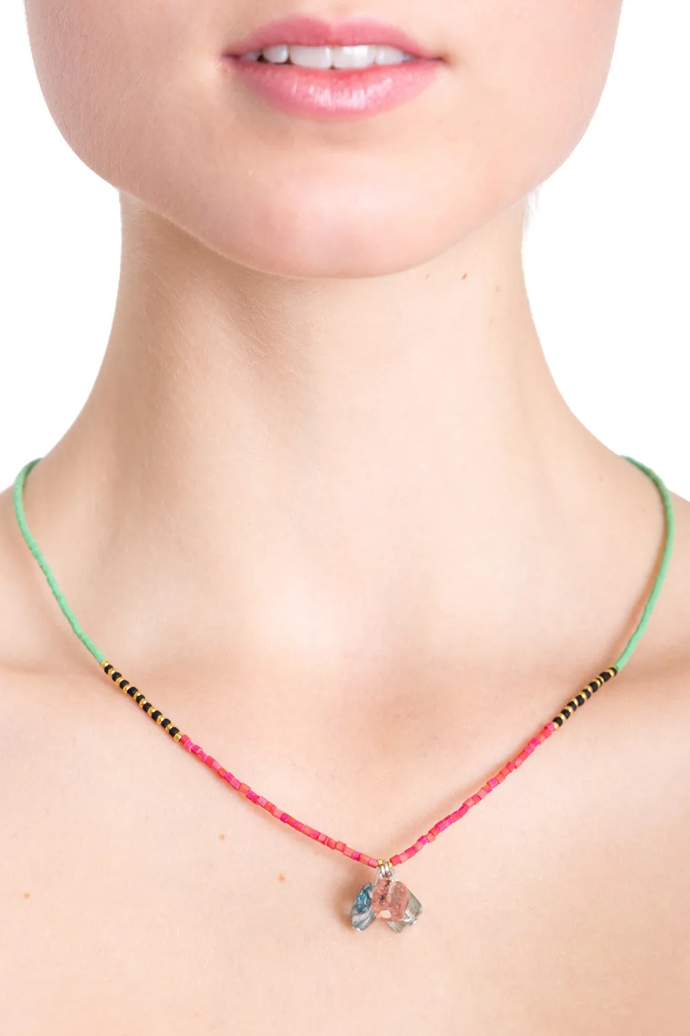 Delicate Treasure Necklace (Green)