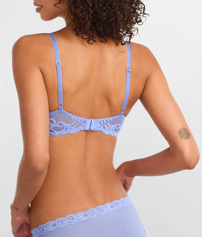 Feathers Plunge Bra - French Blue