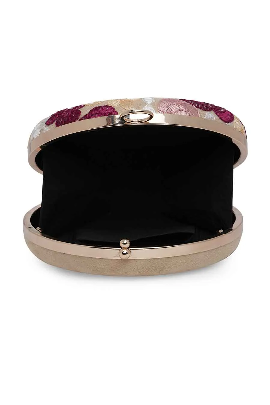 Floral Crochet Round Clutch