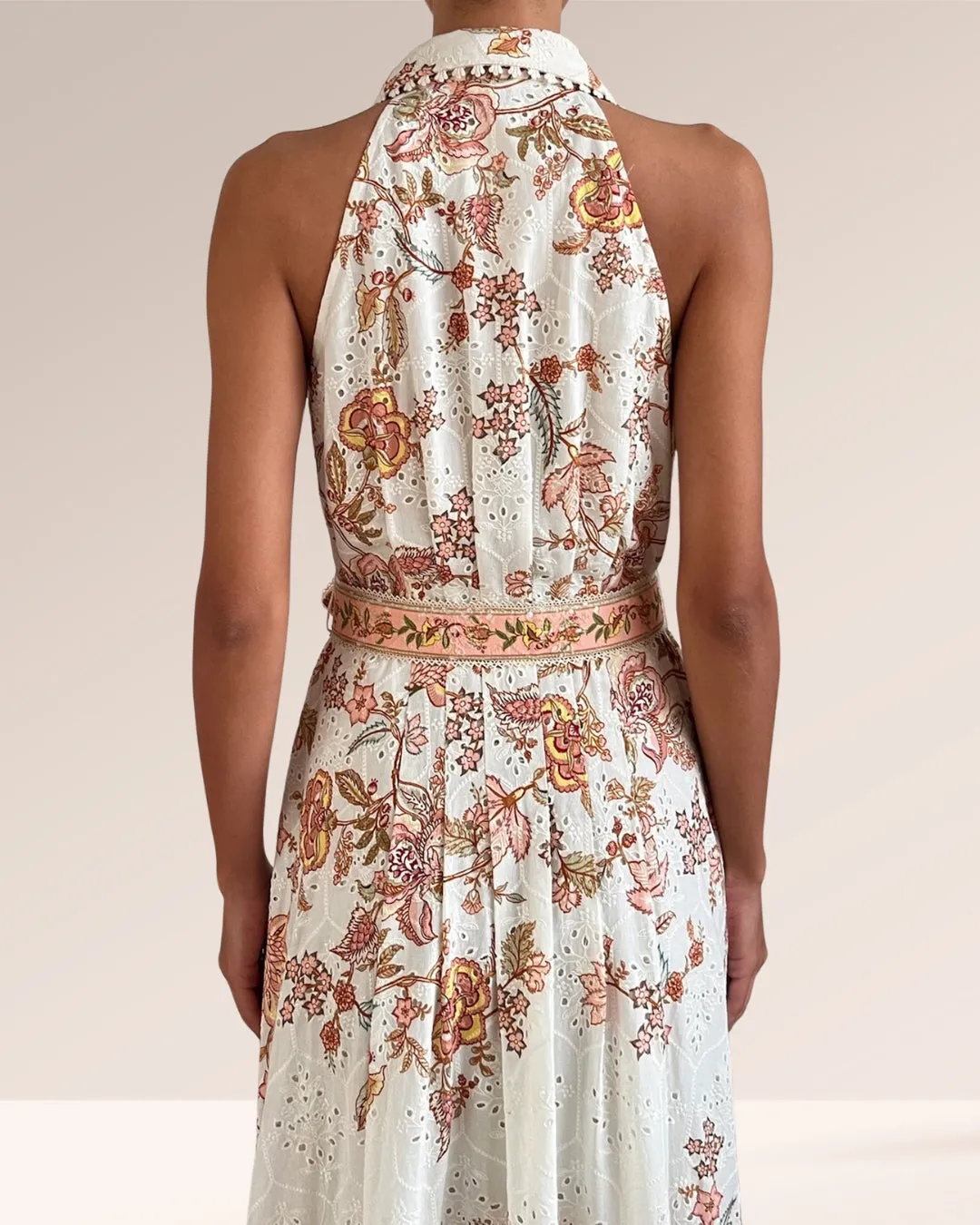 Hemant Niti Long Shirt Dress W/Buckle Belt