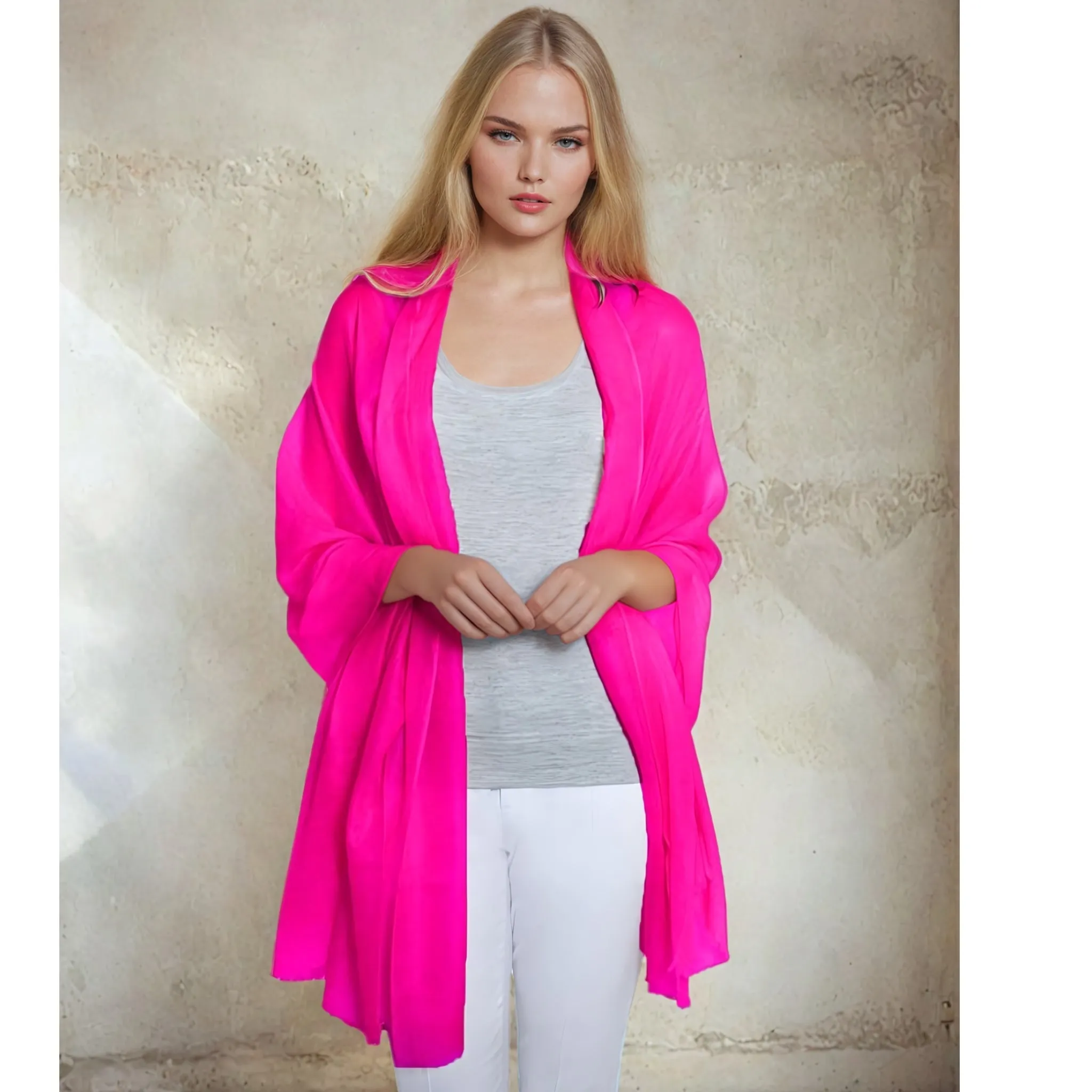 Julian 100% Ultra fine Pashmina cashmere Maya oversized scarf/ wrap/ shawl-More colours available