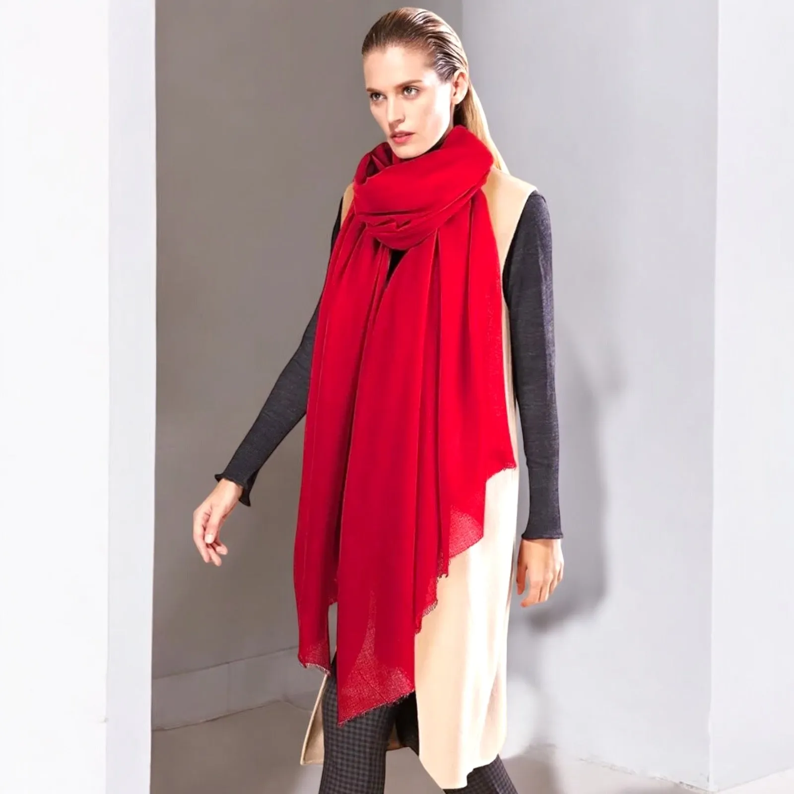 Julian 100% Ultra fine Pashmina cashmere Maya oversized scarf/ wrap/ shawl-More colours available