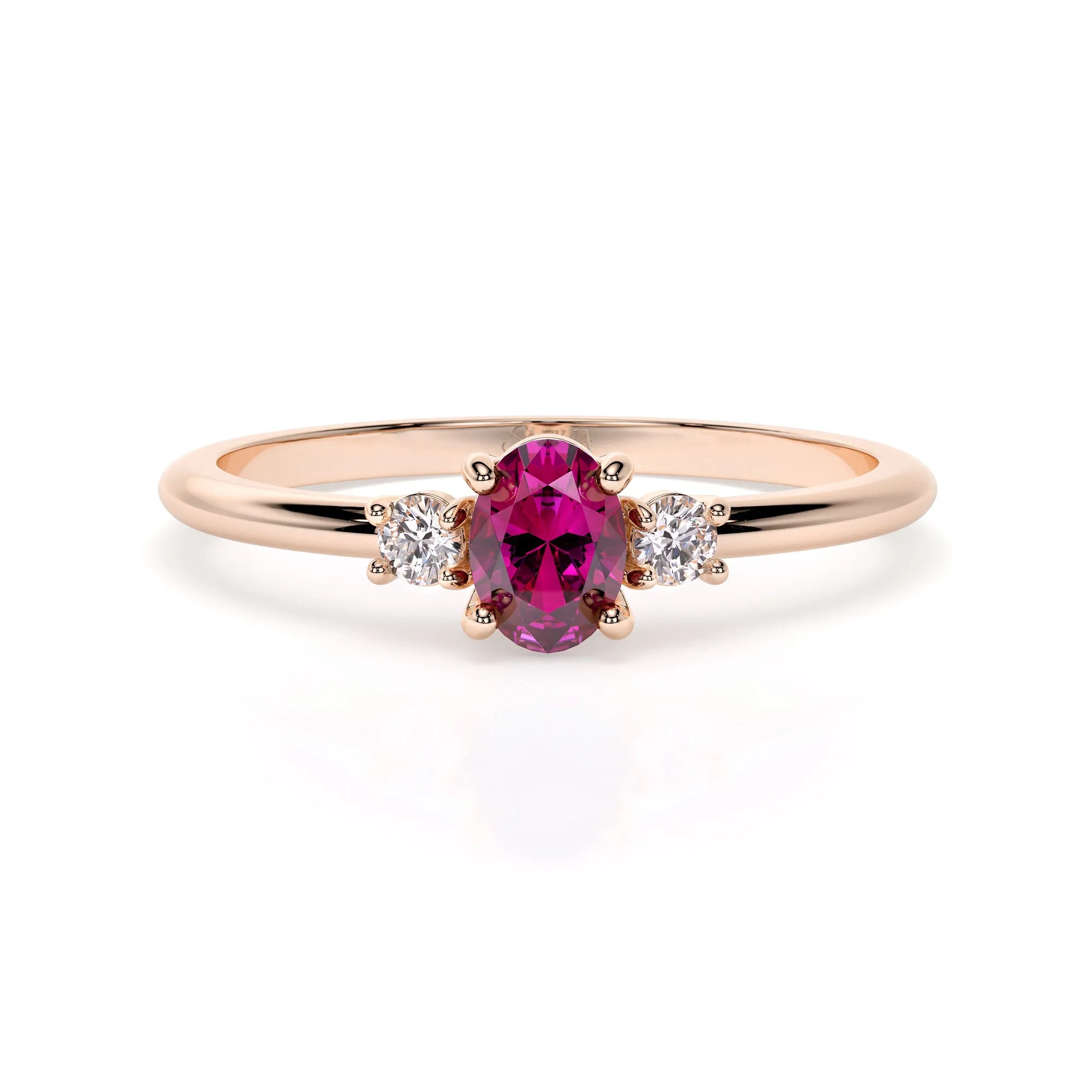 Mini Refined Beauty - 18K Rose Gold Natural Alexandrite Ring