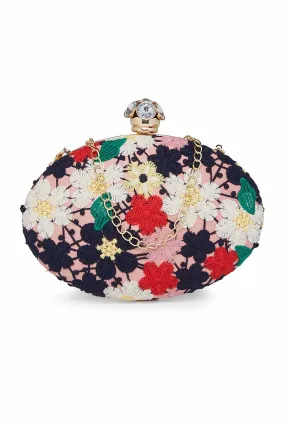 Multicolor Crochet Lace Clutch