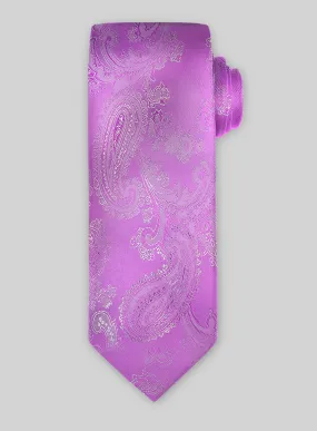 Paisley Lilac Satin Tie