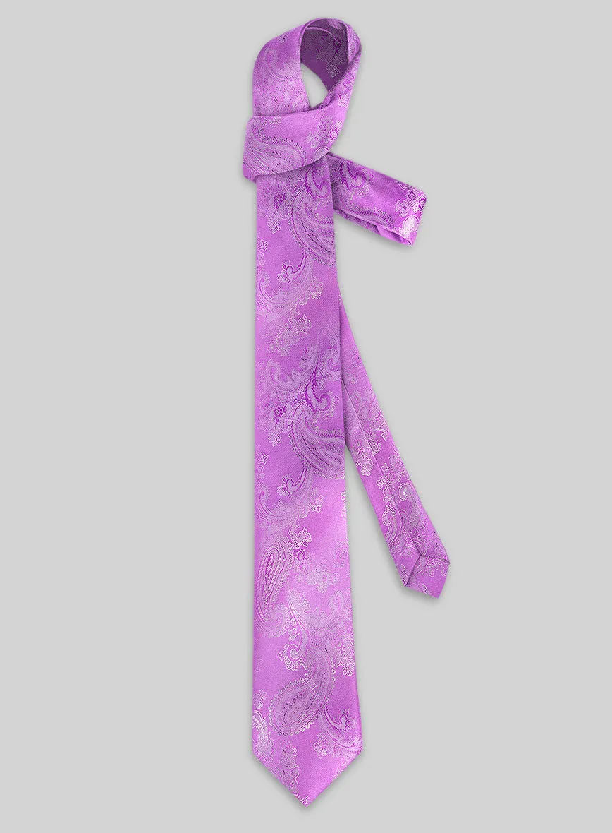 Paisley Lilac Satin Tie