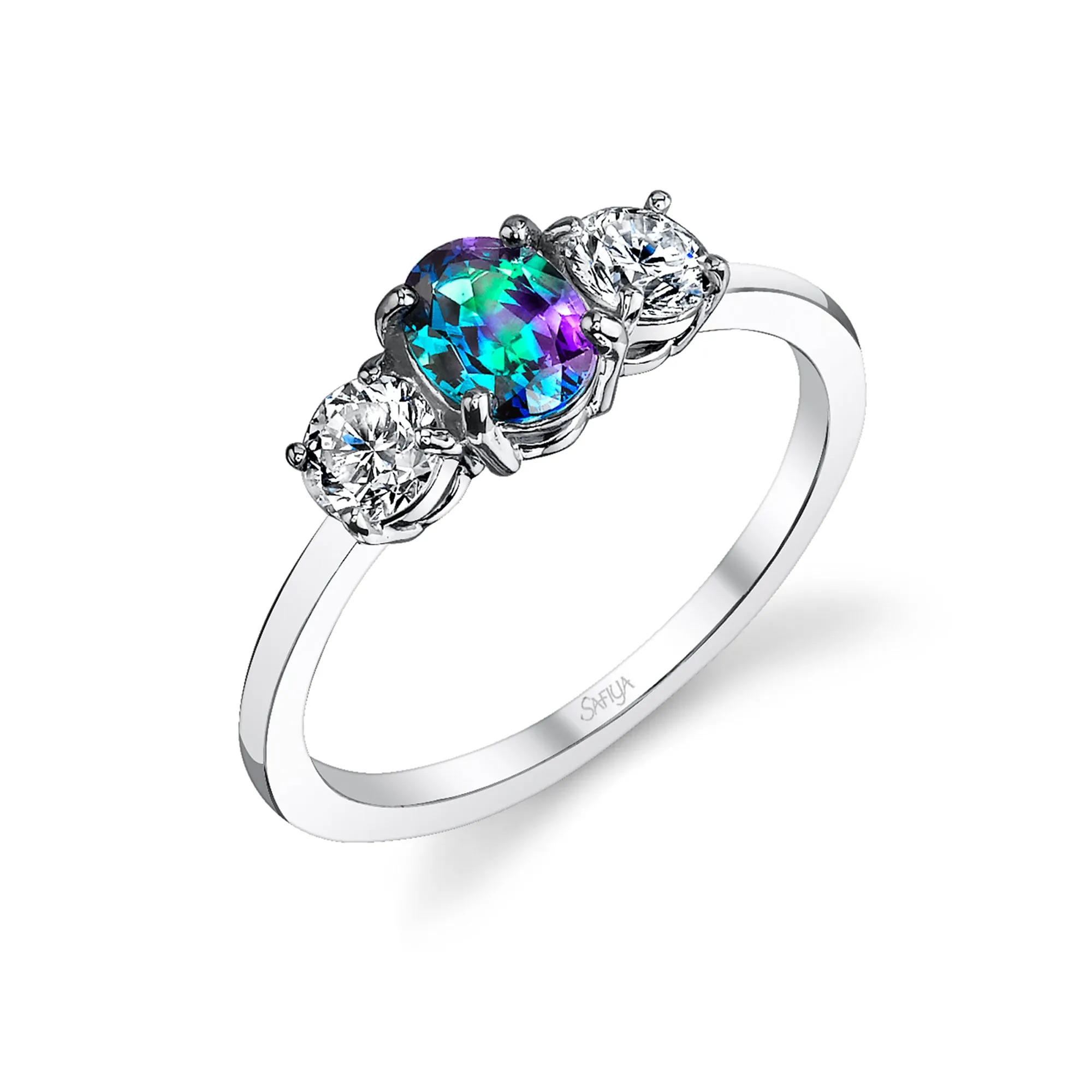 Refined Beauty - 14K White Gold Natural Alexandrite Ring