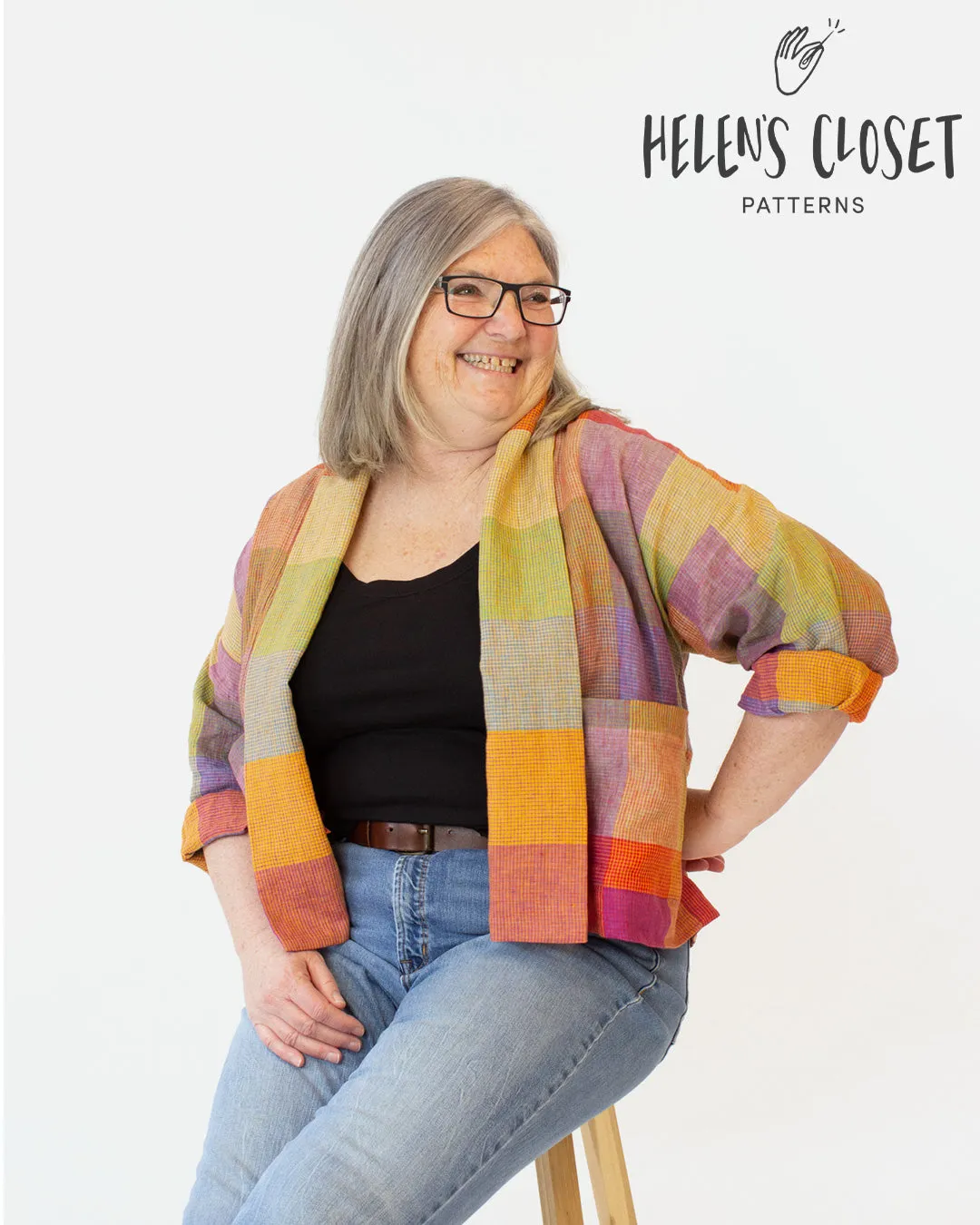 Remnant - 70cm - Prism Check Yarn-Dyed Linen - Rainbow