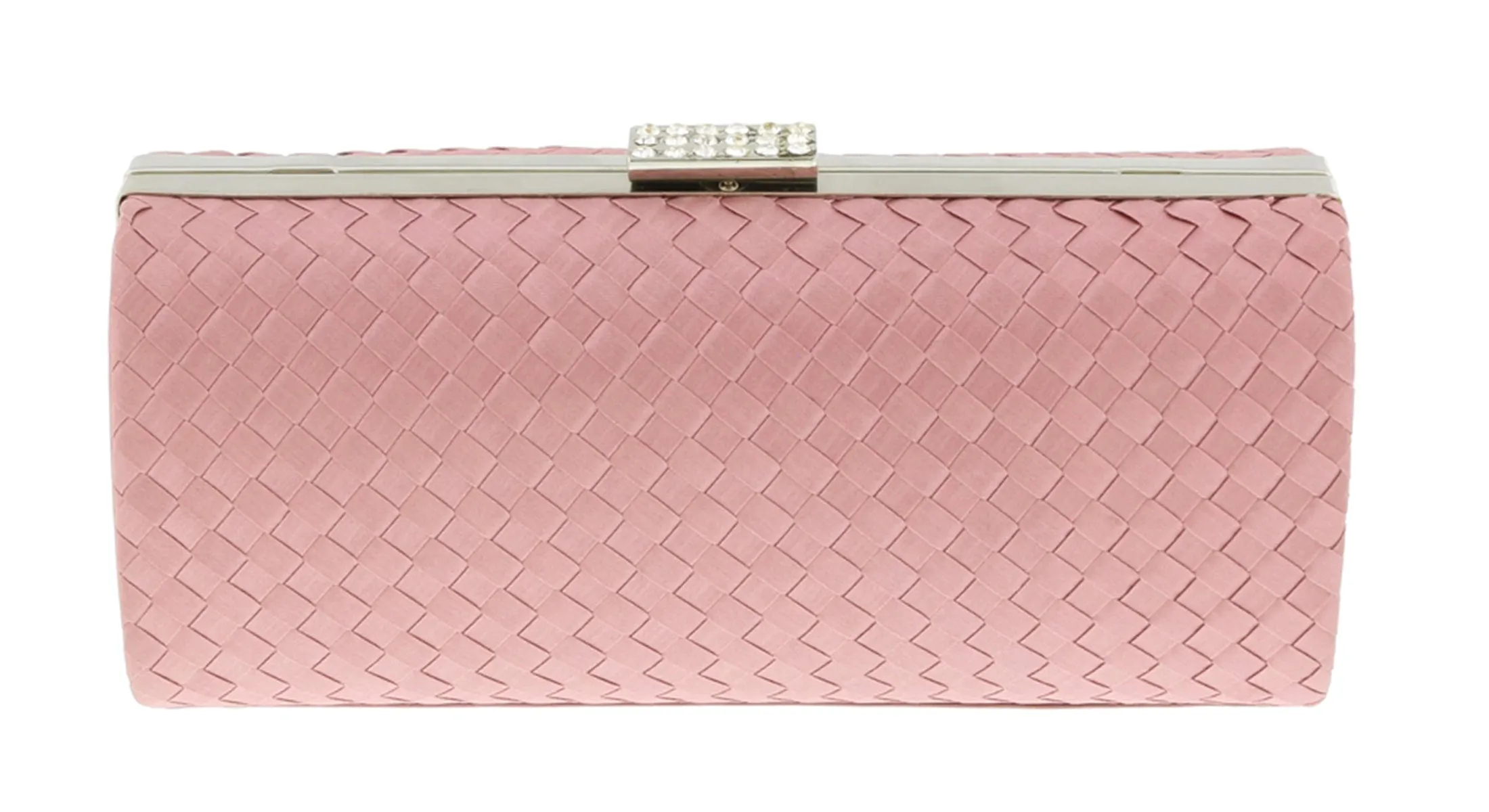 Scheilan  Rose Fabric Weave Box Clutch/Shoulder Bag