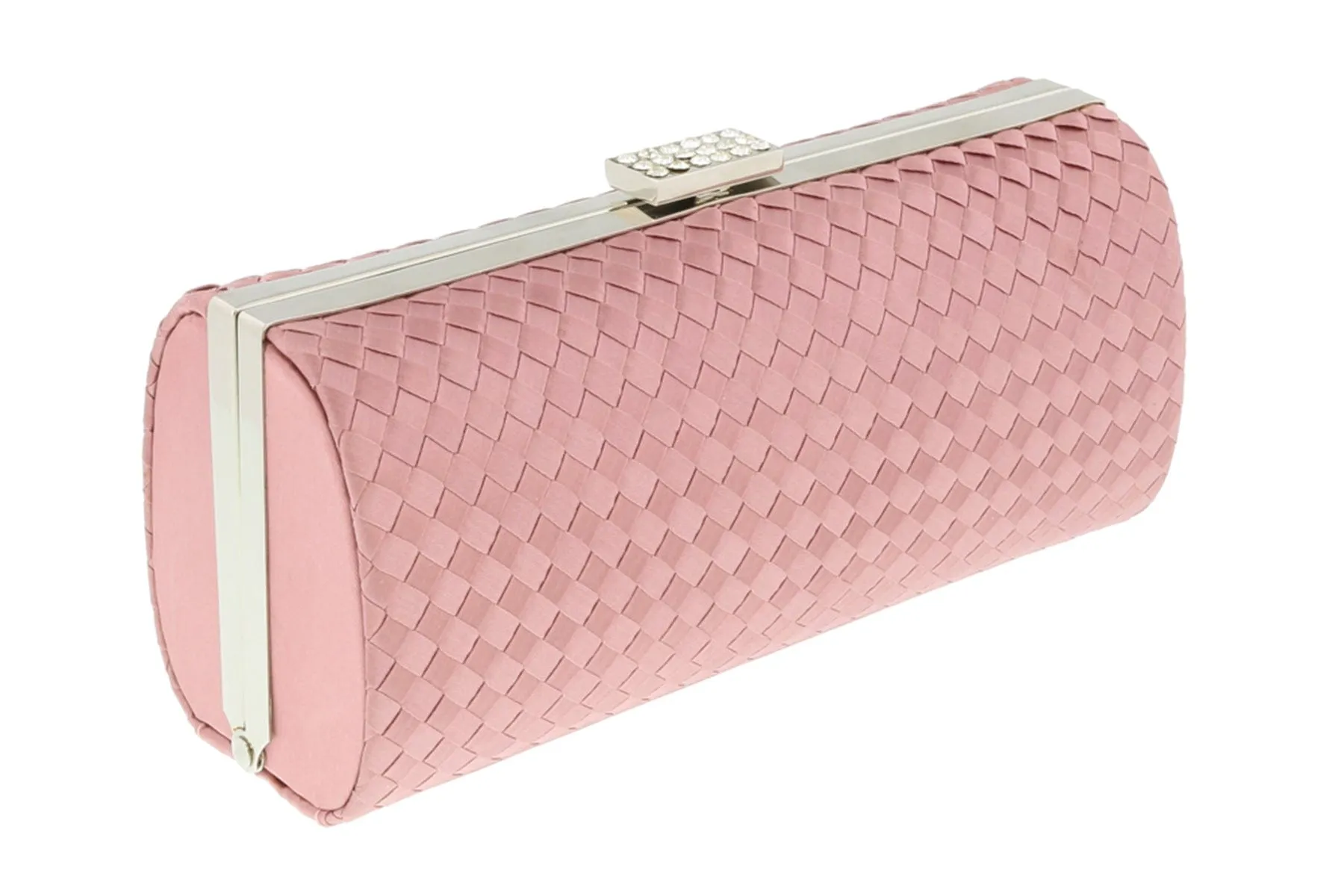 Scheilan  Rose Fabric Weave Box Clutch/Shoulder Bag