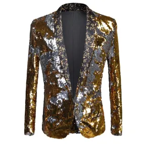 Shiny yellow Flipping Sequin Bazer
