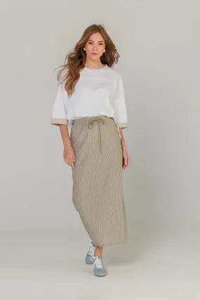 Tan Striped Skirt