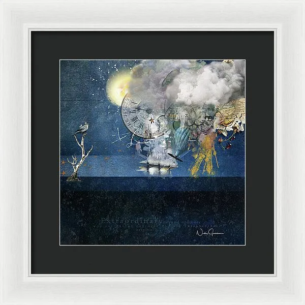 Up In The Clouds - Collage - Framed Print