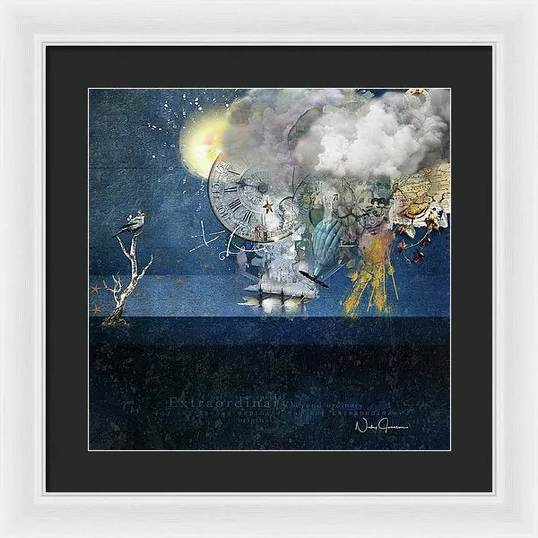 Up In The Clouds - Collage - Framed Print