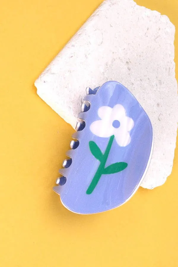 Whimsical Flower Round Hair Claw Clip