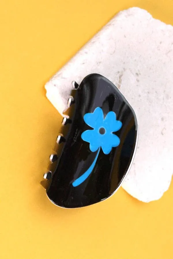 Whimsical Flower Round Hair Claw Clip